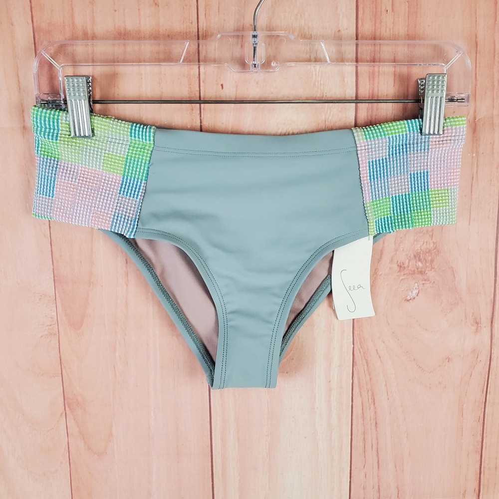 Seea Jalama‎ Women Swim Bottom Sz Medium Amos Colorblock Adjustable Polyester